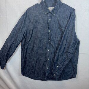 St Johns Bay Men's Shirt Sz Xl BlueLong Sleeves Button Down Casual